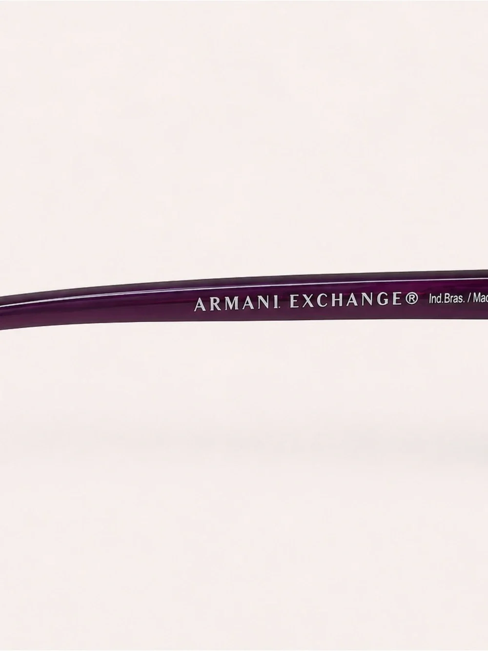 Armani Exchange Purple Frame Sunglasses with Brown Lenses